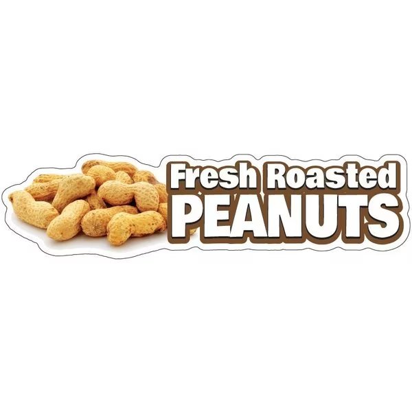 Fresh Roasted Peanuts Concession Stand Food Truck Sticker, 24